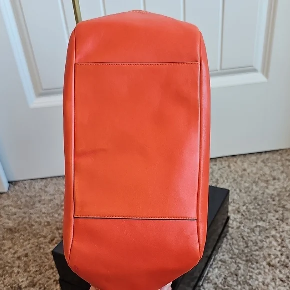 Coach 2013 Park Colorblock Carrie Tote Orange Blue Brown - Picture 7 of 14